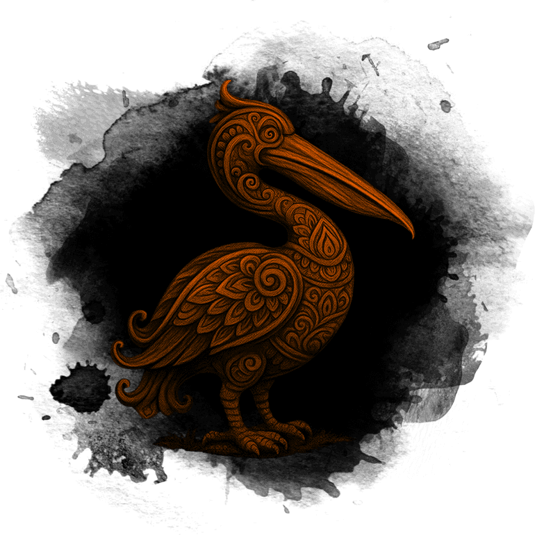pelican tours icon kolam art